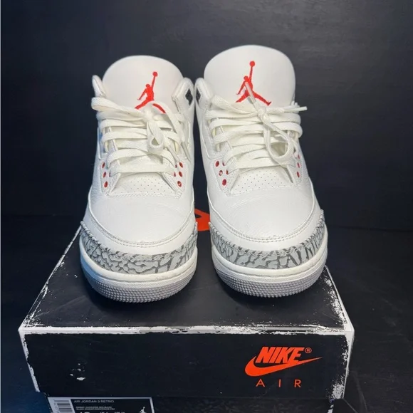 Nike Air White and Black Sneakers with Red Highlights
